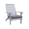 Rockport Outdoor Acacia Wood Chair With Cushion Gray Patio Seating Comfort